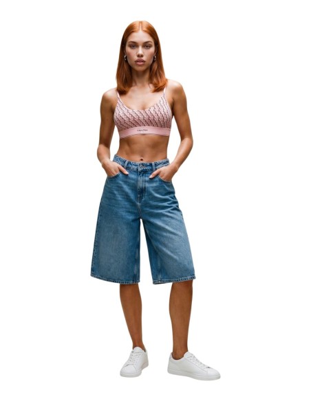 Calvin Klein Underwear bralette femme rose géométrique | ChoixMode