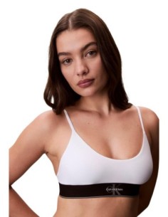Calvin Klein Underwear bralette femme blanche imprimée | ChoixMode
