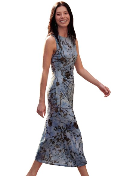 Desigual robe femme bleu azur fleurie | ChoixMode