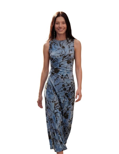 Desigual robe femme bleu azur fleurie | ChoixMode