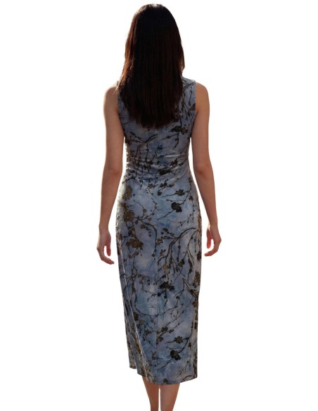 Desigual robe femme bleu azur fleurie | ChoixMode