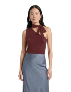 Jacqueline De Yong top femme bordeaux asymétrique | ChoixMode