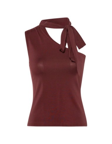 Jacqueline De Yong top femme bordeaux asymétrique | ChoixMode
