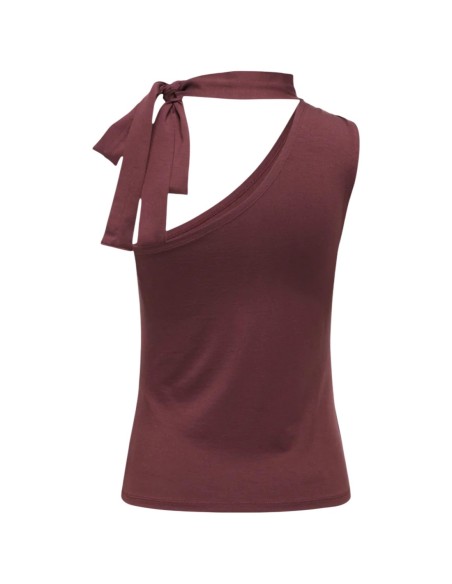 Jacqueline De Yong top femme bordeaux asymétrique | ChoixMode