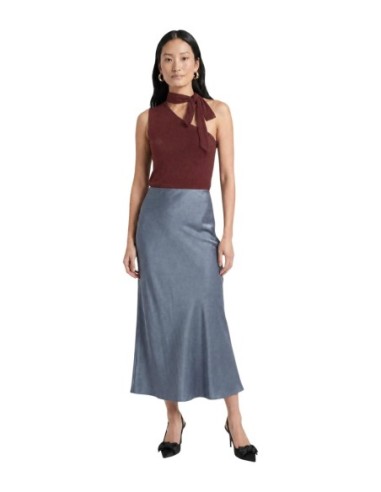 Jacqueline De Yong top femme bordeaux asymétrique | ChoixMode