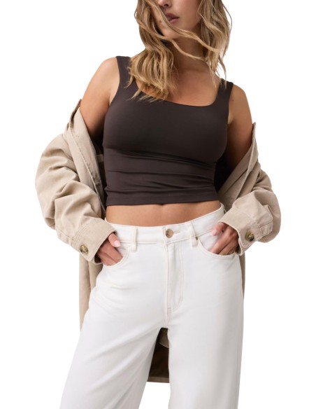 Guess pantalon femme blanc coupe large | ChoixMode