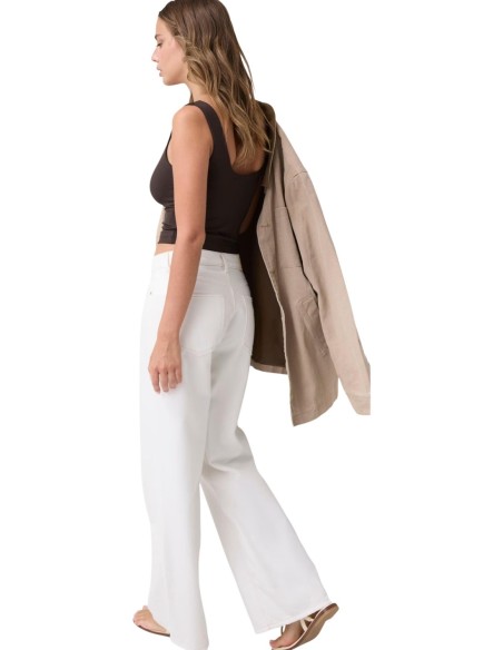 Guess pantalon femme blanc coupe large | ChoixMode