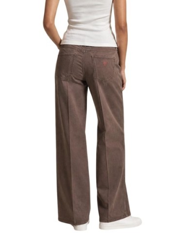 Guess pantalon palazzo femme beige lyocell | ChoixMode
