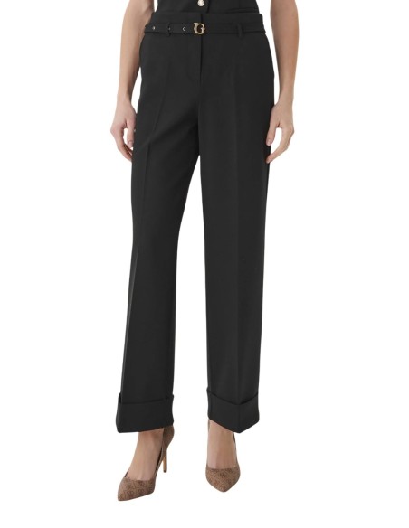 Guess pantalon femme noir crêpe structuré | ChoixMode