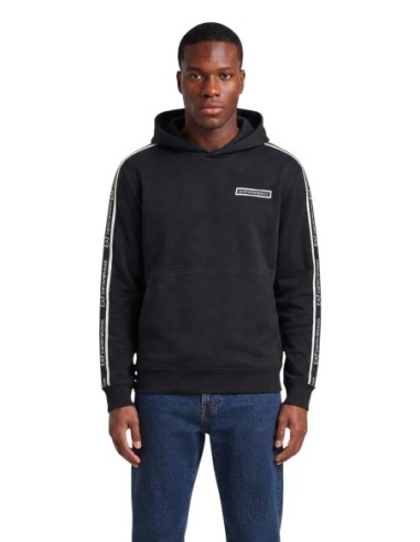 EA7 sweat à capuche homme noir coton | ChoixMode