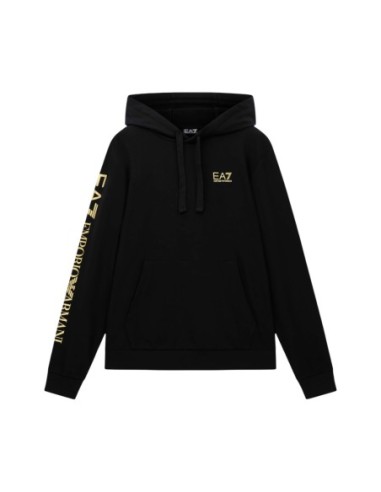 EA7 sweat à capuche homme noir imprimé | ChoixMode