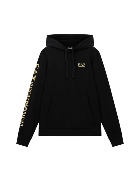 EA7 sweat à capuche homme noir imprimé | ChoixMode