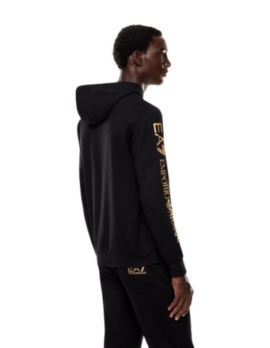 EA7 sweat à capuche homme noir imprimé | ChoixMode