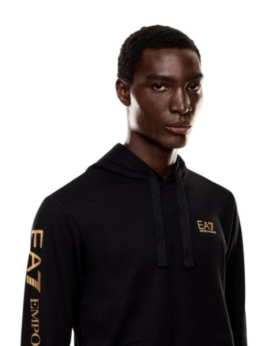EA7 sweat à capuche homme noir imprimé | ChoixMode