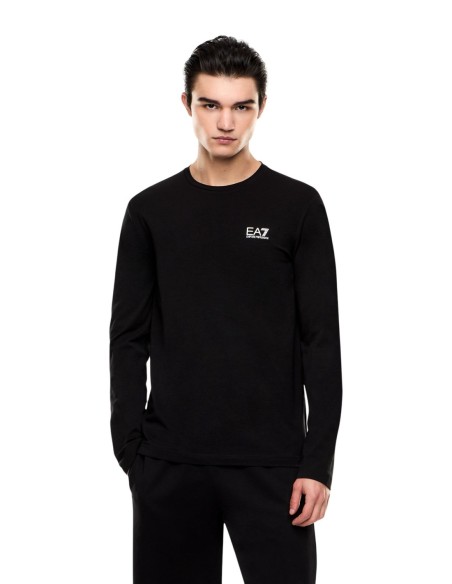 EA7 t-shirt homme noir manches longues | ChoixMode
