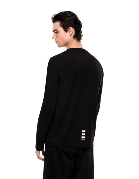 EA7 t-shirt homme noir manches longues | ChoixMode