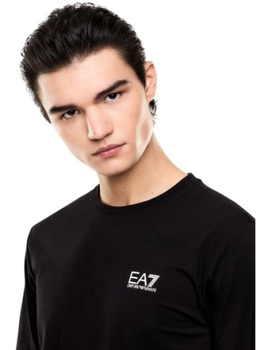 EA7 t-shirt homme noir manches longues | ChoixMode