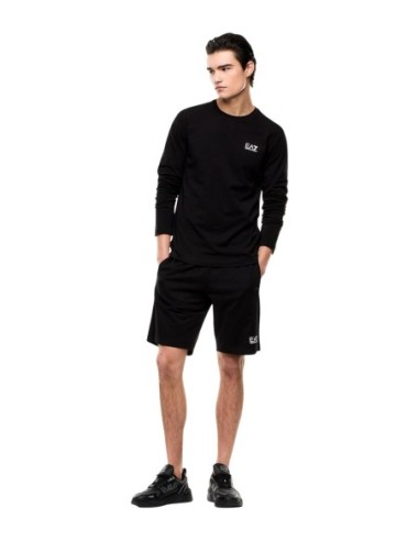EA7 t-shirt homme noir manches longues | ChoixMode