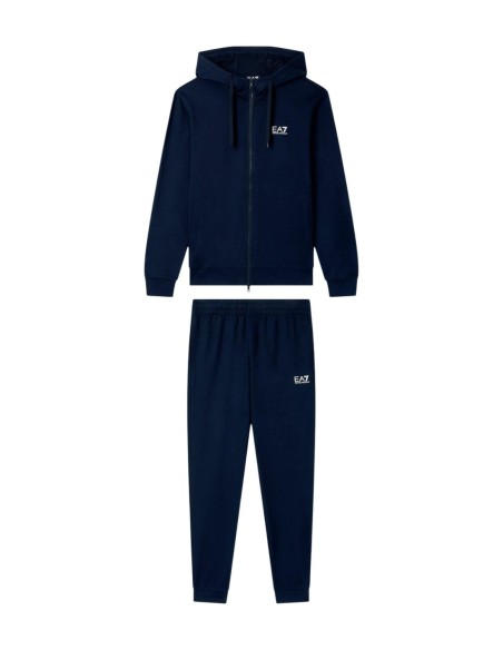 EA7 survêtement homme bleu capuche | ChoixMode