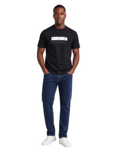 EA7 t-shirt homme noir imprimé coton | ChoixMode