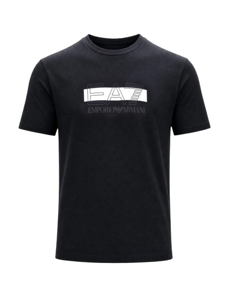 EA7 t-shirt homme noir imprimé coton | ChoixMode