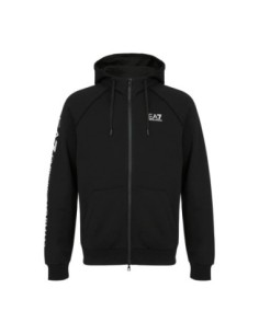 EA7 sweat à capuche homme noir coton | ChoixMode