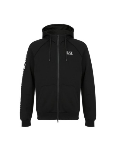 EA7 sweat à capuche homme noir coton | ChoixMode