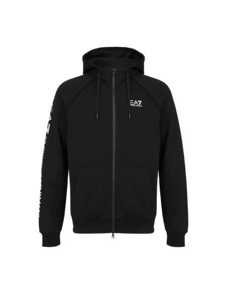 EA7 sweat à capuche homme noir coton | ChoixMode