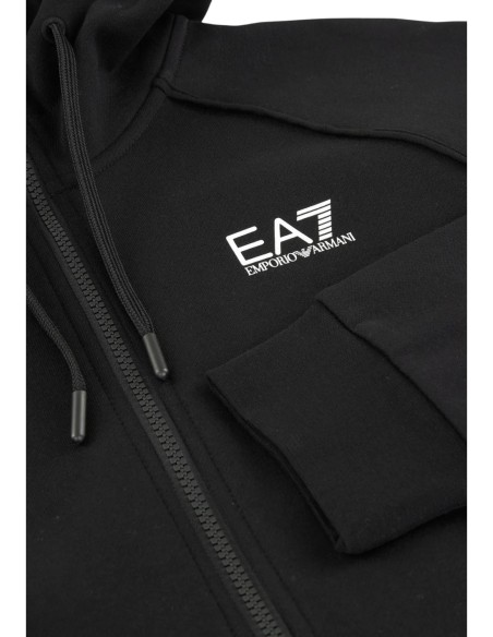 EA7 sweat à capuche homme noir coton | ChoixMode