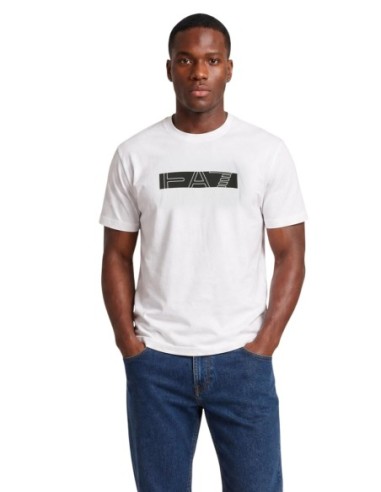 EA7 t-shirt homme blanc imprimé coton | ChoixMode