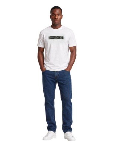 EA7 t-shirt homme blanc imprimé coton | ChoixMode