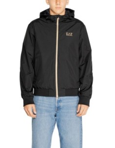 EA7 veste homme noire zippée à capuche | ChoixMode