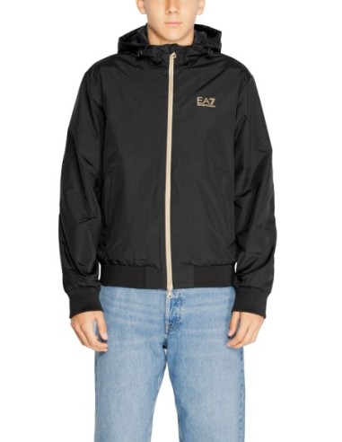 EA7 veste homme noire zippée à capuche | ChoixMode
