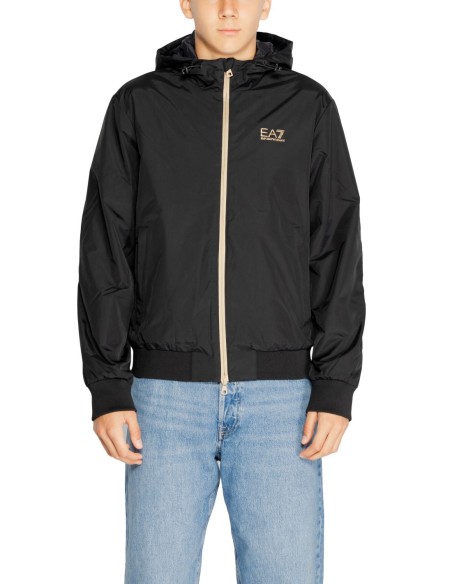 EA7 veste homme noire zippée à capuche | ChoixMode