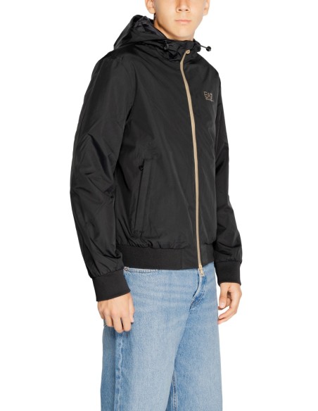 EA7 veste homme noire zippée à capuche | ChoixMode