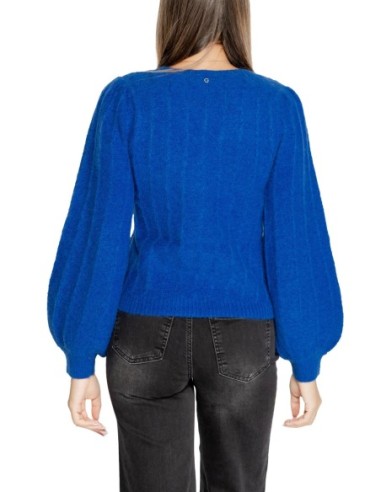 Guess pull femme bleu azur col V | ChoixMode