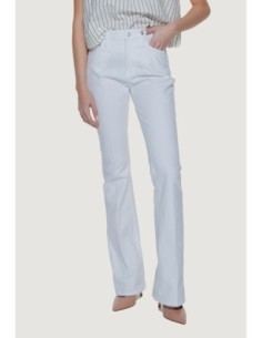 Guess pantalon femme blanc coton stretch | ChoixMode