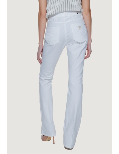 Guess pantalon femme blanc coton stretch | ChoixMode