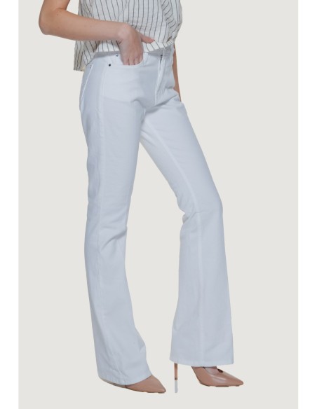 Guess pantalon femme blanc coton stretch | ChoixMode