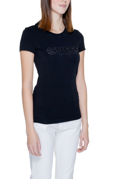 Guess t-shirt femme noir imprimé coton | ChoixMode