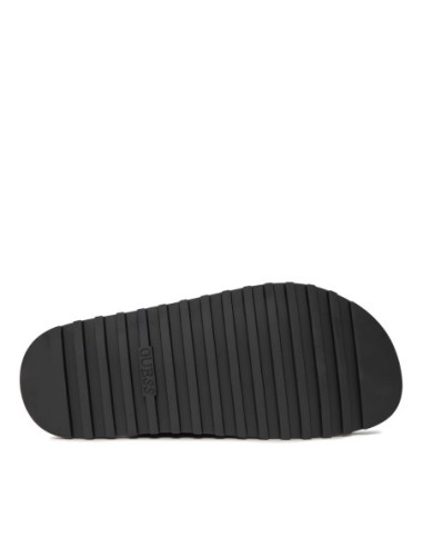 Guess sandales femme noires plates | ChoixMode