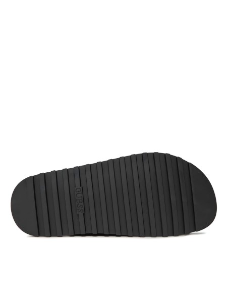 Guess sandales femme noires plates | ChoixMode