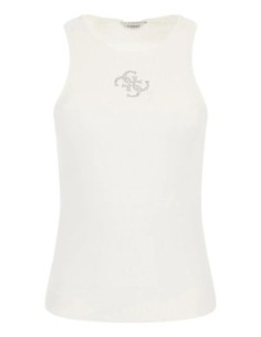 Guess débardeur femme blanc col carré | ChoixMode