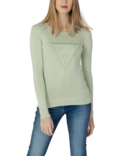 Guess pull femme vert col rond viscose | ChoixMode