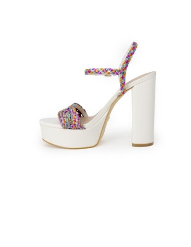 Guess sandales plateforme femme blanches colorées | ChoixMode