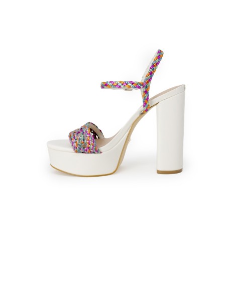 Guess sandales plateforme femme blanches colorées | ChoixMode