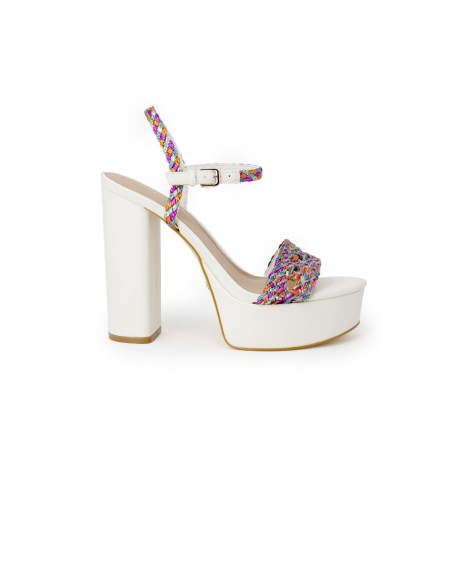 Guess sandales plateforme femme blanches colorées | ChoixMode