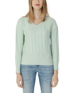 Guess pull femme vert col V modal | ChoixMode
