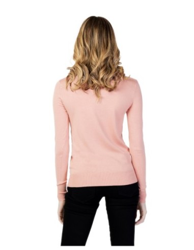 Guess pull femme rose imprimé col V | ChoixMode