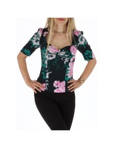 Guess top femme noir floral | ChoixMode